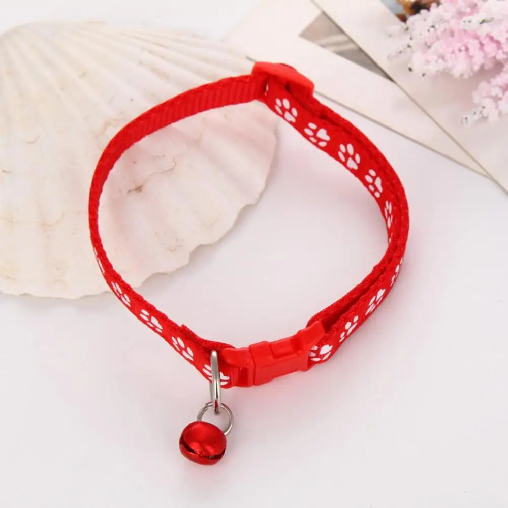 

Pet Collars Puppy Adjustable Necklace Lovely With Bells Cats Necklace Adjustable Nylon Ribbon Neck Strap Dropshipping