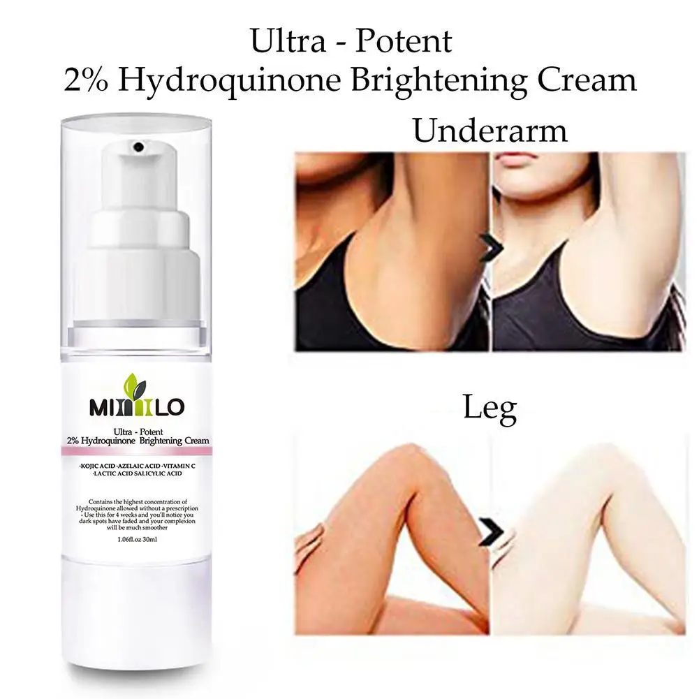 

Ultra-potent 2% Hydroquinone Brightening Cream Propylene Brighten Face Cream Dark Face Whitening Glycol Essence Fade D4G8
