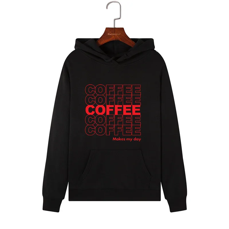 

2021 New Coffee Print Hoodies Women Hoodie Pullover Long Sleeve Clothes Warm Hooded Sweatshirt Winter Coat Women Casual Tops