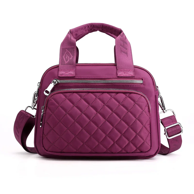 Женская модная однотонная сумка на молнии водонепроницаемая нейлоновая через