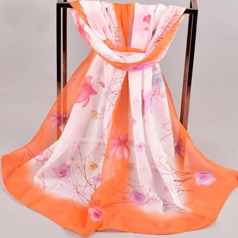 Весенняя двухцветная шелковая сатиновая квадратная лента для волос хиджаб