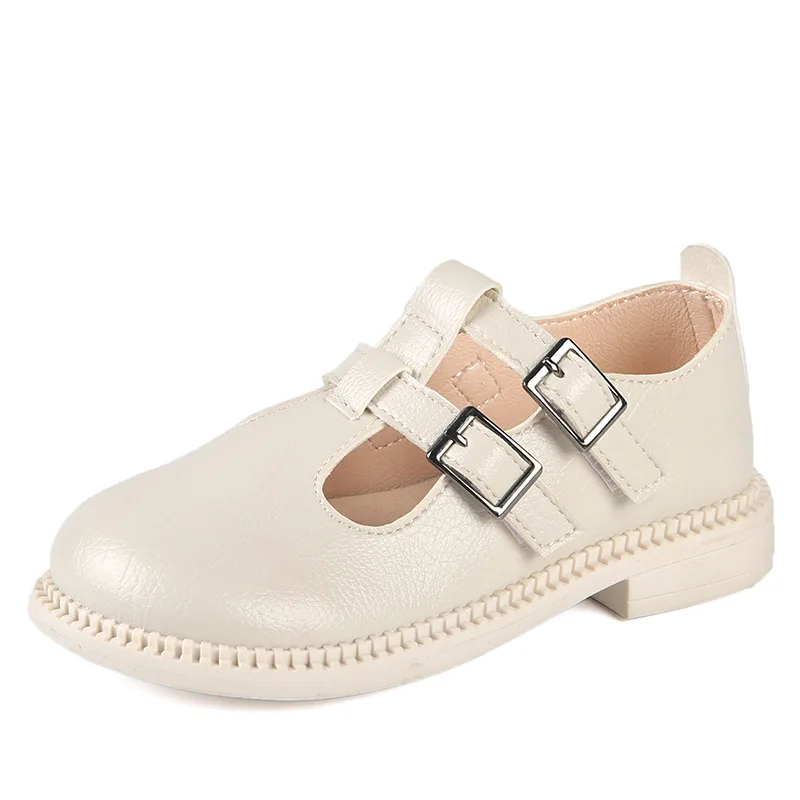 

Boys Girls Casual Leather Shoes 2021 New Children Shoes Spring Autumn Kids Soft Slip on Flats Single Shoes G105