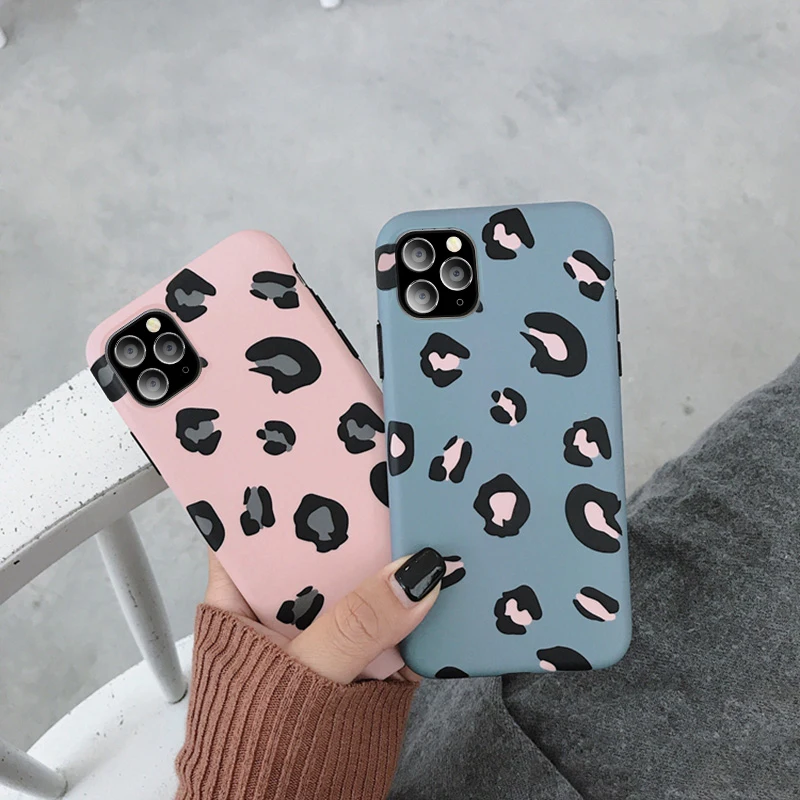 

Moskado Fashion Leopard Print Phone Case For iPhone 12 Mini Pro Max 11 Pro X XR XS Max 8 7 6 6s Plus SE 2020 Soft TPU Back Case
