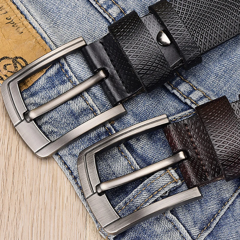 leather male belts for men high quality cow genuine leather luxury strap male belts fashion pin buckle men belt causal 9262