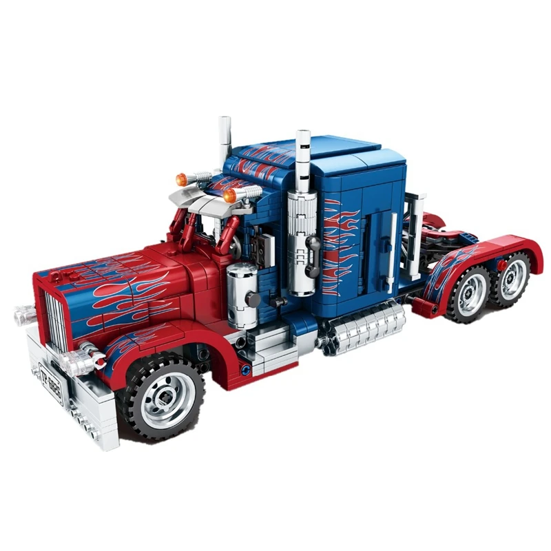 DIY 849 шт 701803 Peterbilt 389 строительные блоки для грузовиков совместимые Legolys Technic Optimus