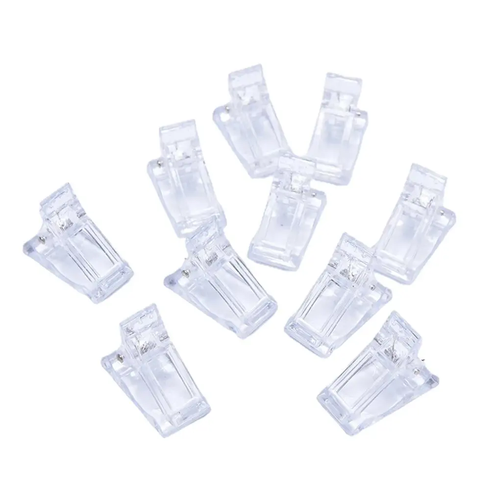 

10 Pcs Quick Building Mold Nail Tips Clip Nail Dual Forms Finger Extension Nail Uv Builder Poly Nail Gel Manicure Tools