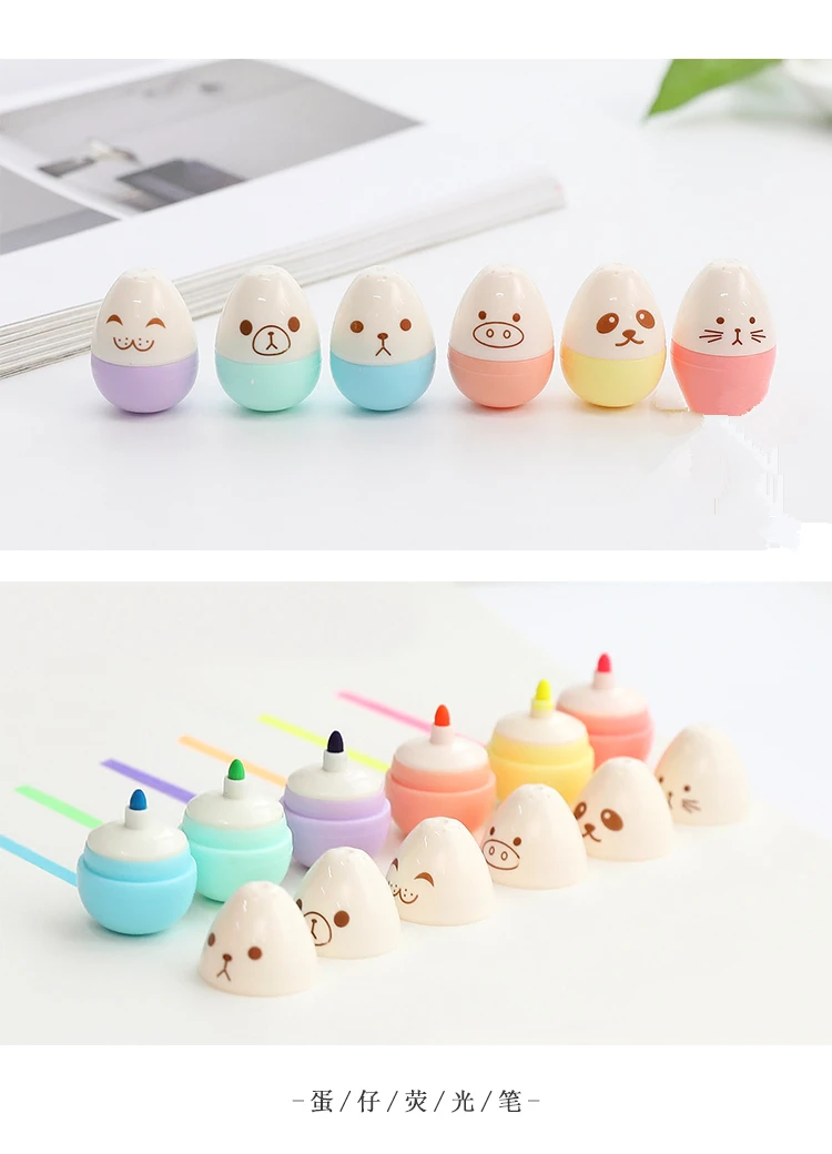 6 цветов милый Kawaii Радуга таблетки текстовый маркер для школы японский корейский Канцелярские товары