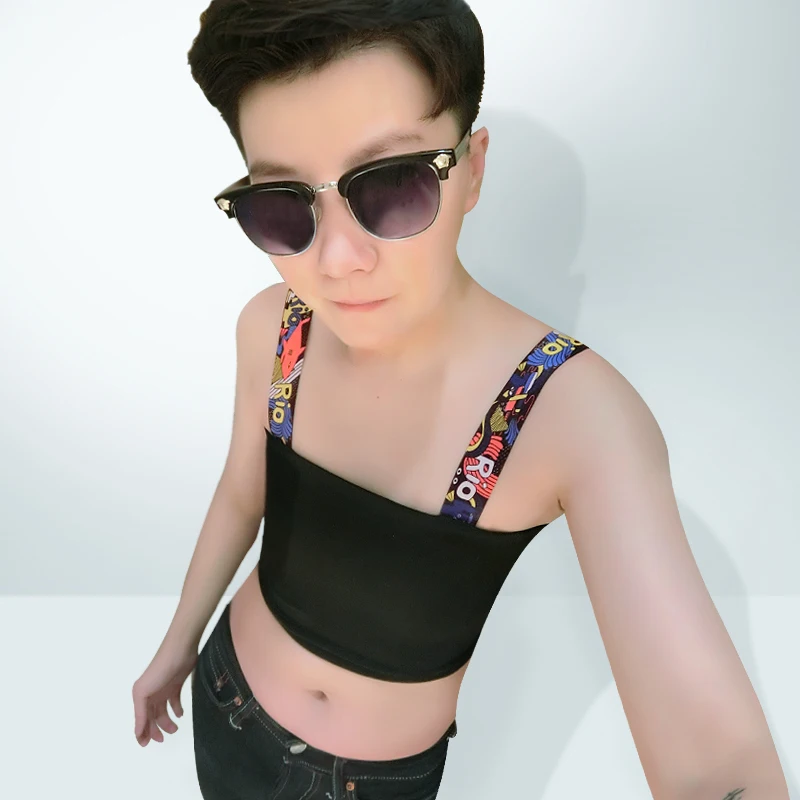 Женские Trans Les Tomboy хлопок размера плюс грудь связующее вещество из дышащего