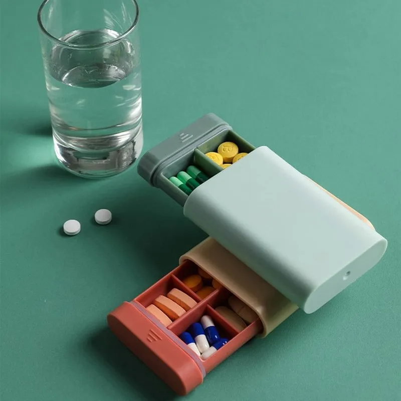 

Fashion Pill Box Weekly Medicine Dispenser Travel Tablet Organizer Independent Lattice Pill Case Medical Drug Container