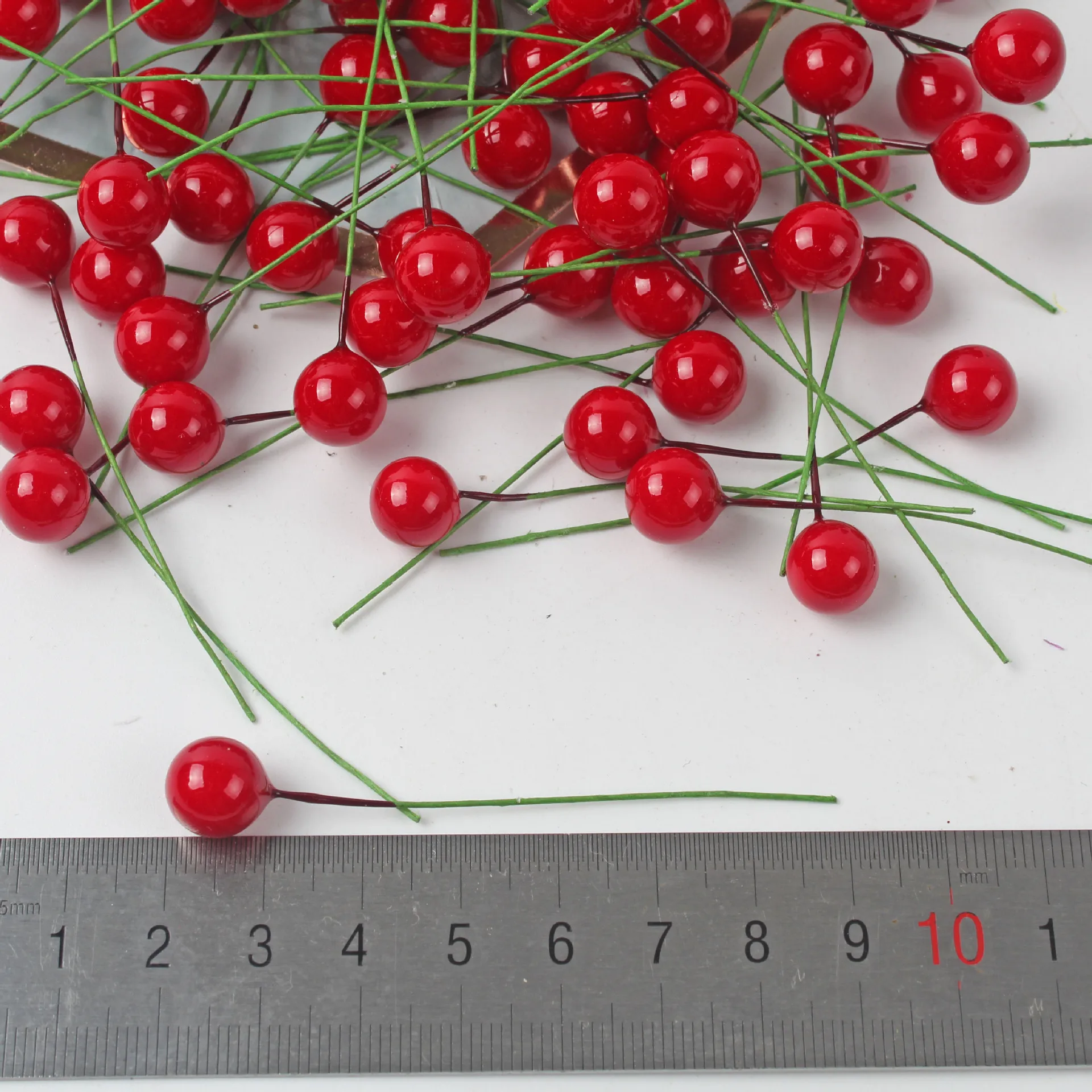 100 Pcs 1/1.5/2cm Artificial Foam Red Holly Berry Christmas DIY Home Garden Decorations Wedding Supplies Gift | Дом и сад