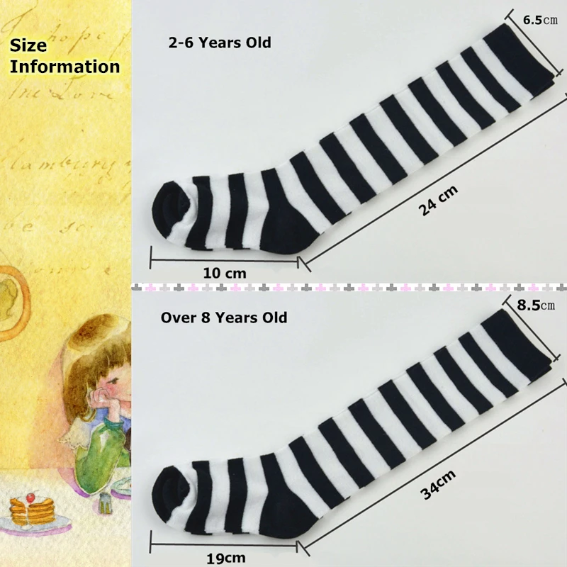 Calcetines largos de algod&oacute;n para ni&ntilde;os y ni&ntilde;as, medias hasta la rodilla de tubo para Halloween, de rayas, estilo Harajuku, a rayas para ni&ntilde;os y ni&ntilde;as, Color Navidad-5
