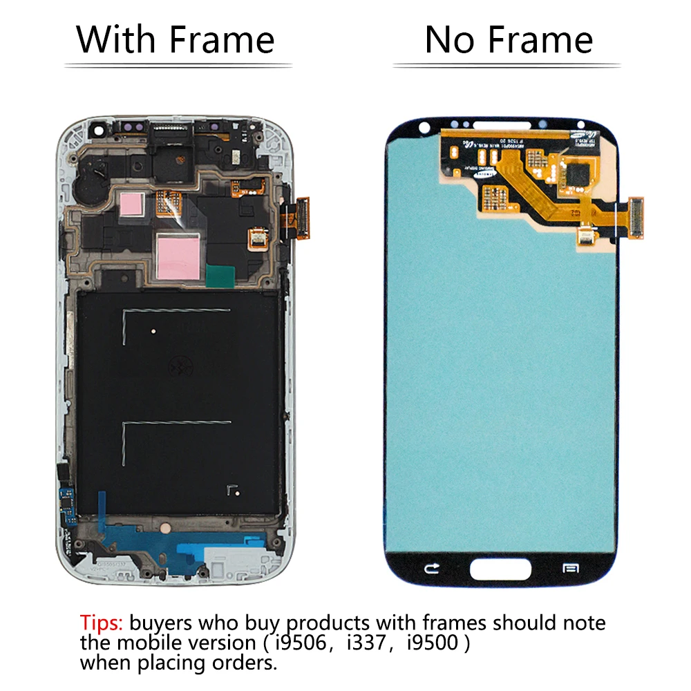 

5.0"AMOLED For SAMSUNG Galaxy S4 i9500 i9505 i9506 i337 LCD Display Touch Screen with Frame For Samsung S4 LCD Display i9500 LCD