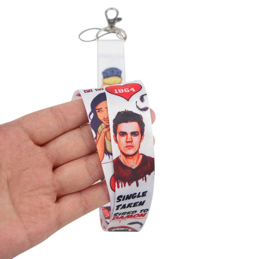 Ransitute R1125 ТВ серии Дневники вампира Lanyards Id бейдж держатель брелок тренажерный зал