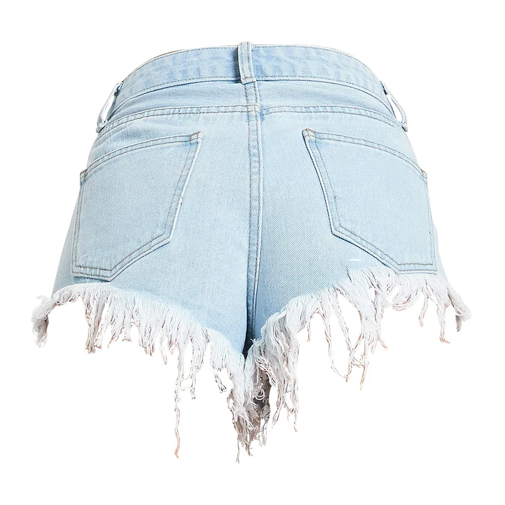 

Women's denim shorts 2021 summer new denim shorts European and American style hip-lifting woolen denim wide-leg pants hot pants