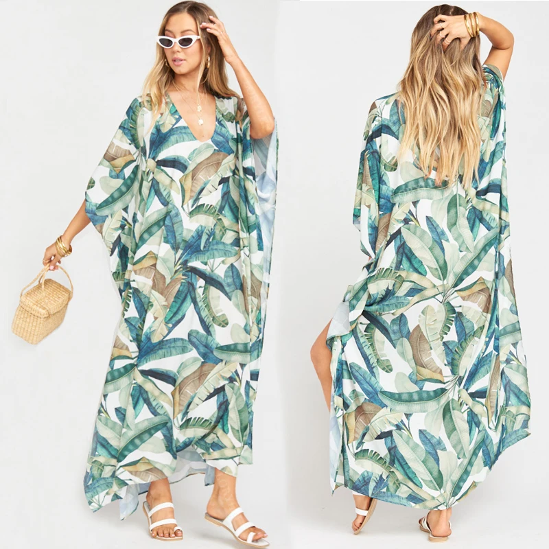 2021 марокканский кафтан богемное летнее платье с принтом длинная хлопковая