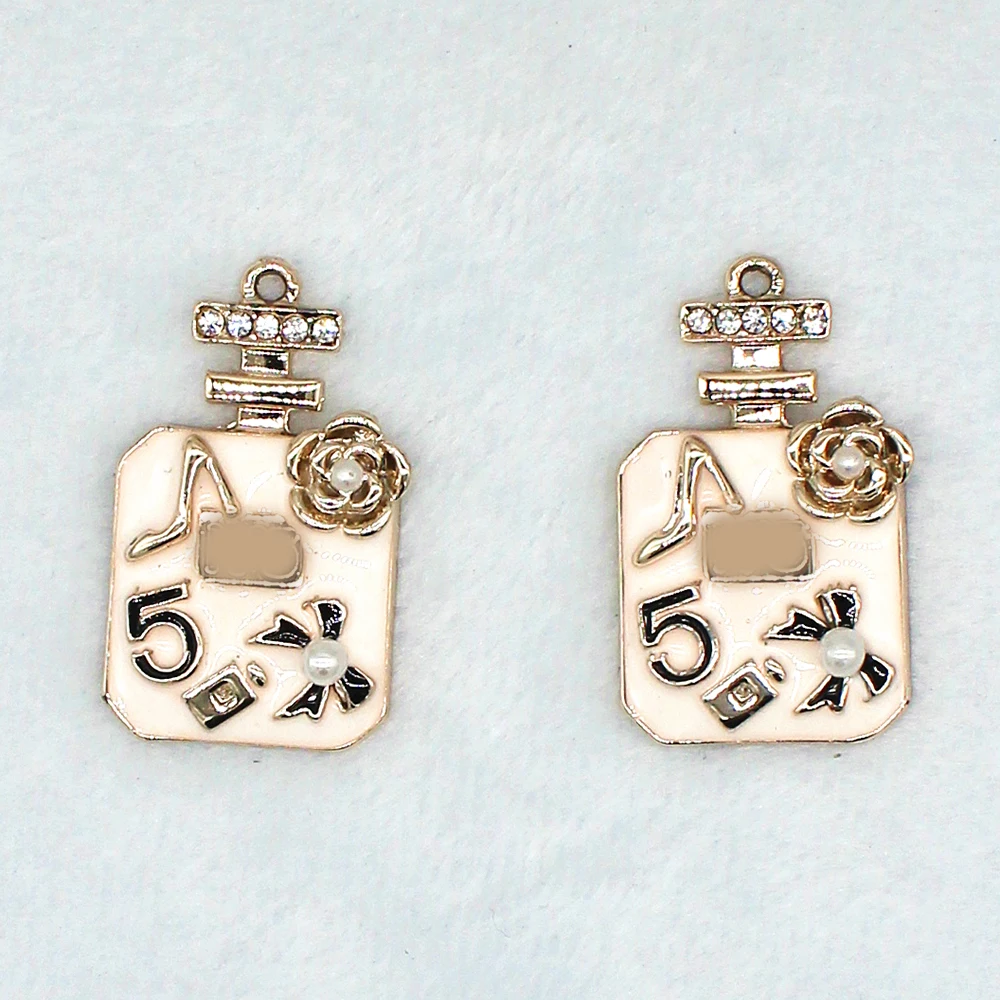 2 шт./лот большой размер 41*24 мм белый флакон для духов на высоком каблуке с номером