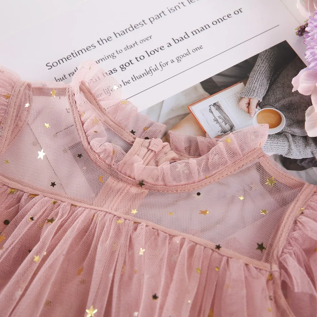 

2021 New Summer Little Girls Dress Kids Clothing Toddler Clothes Girl Dresses Baby Pink Party Children Dress Spring Autumn