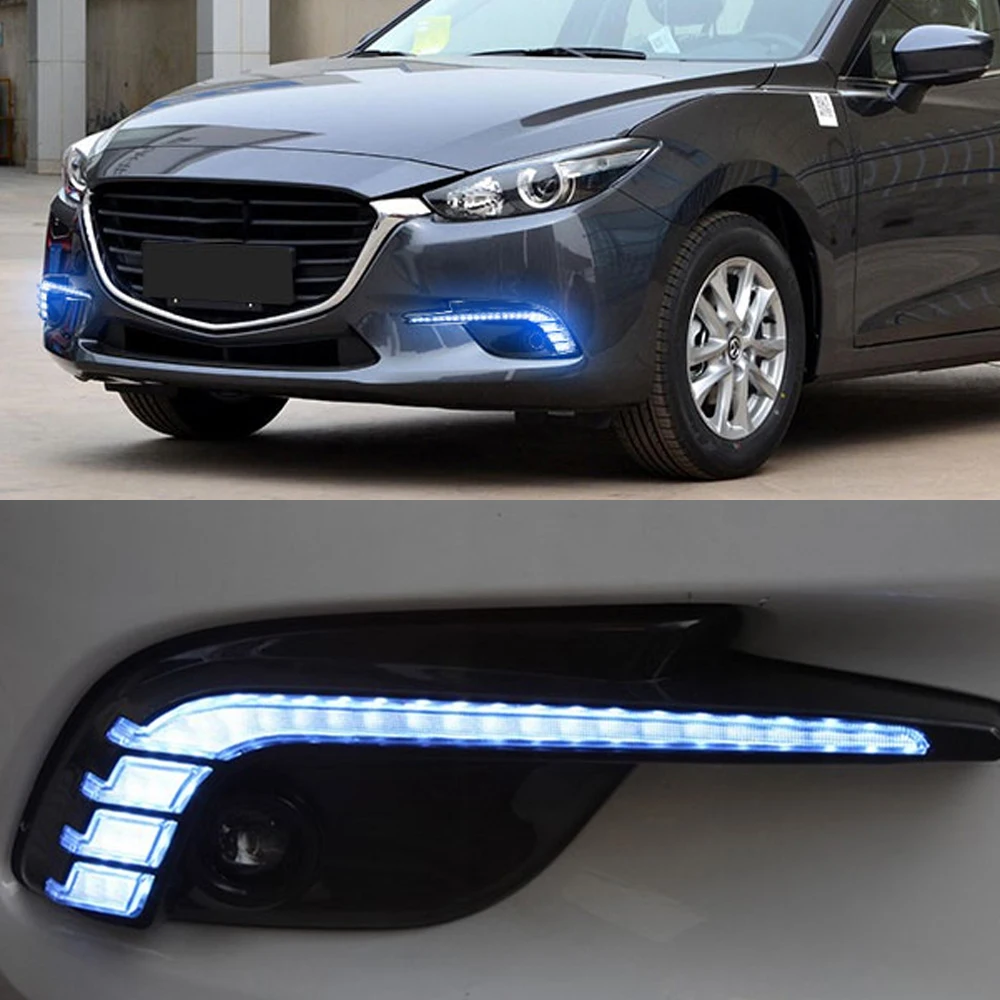 Дневные ходовые огни 2 шт. противотуманные фары 12 В дневной свет с указателем