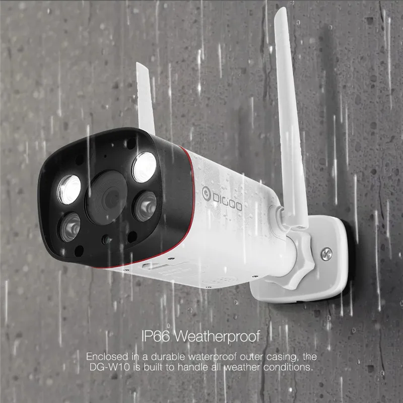 DIGOO DG-W10, 1080 P, ip-камера для домашней безопасности, двухсторонняя аудио беспроводная камера, умное ночное видение, CCTV, WiFi камера, детский монитор, IP66