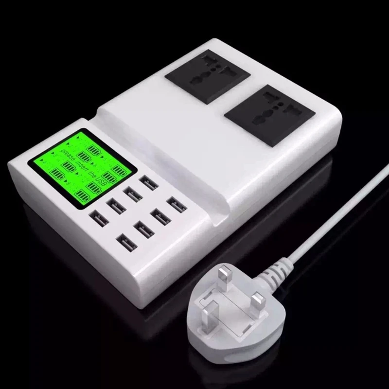 Универсальное зарядное устройство для путешествий портативное 8 портов Usb