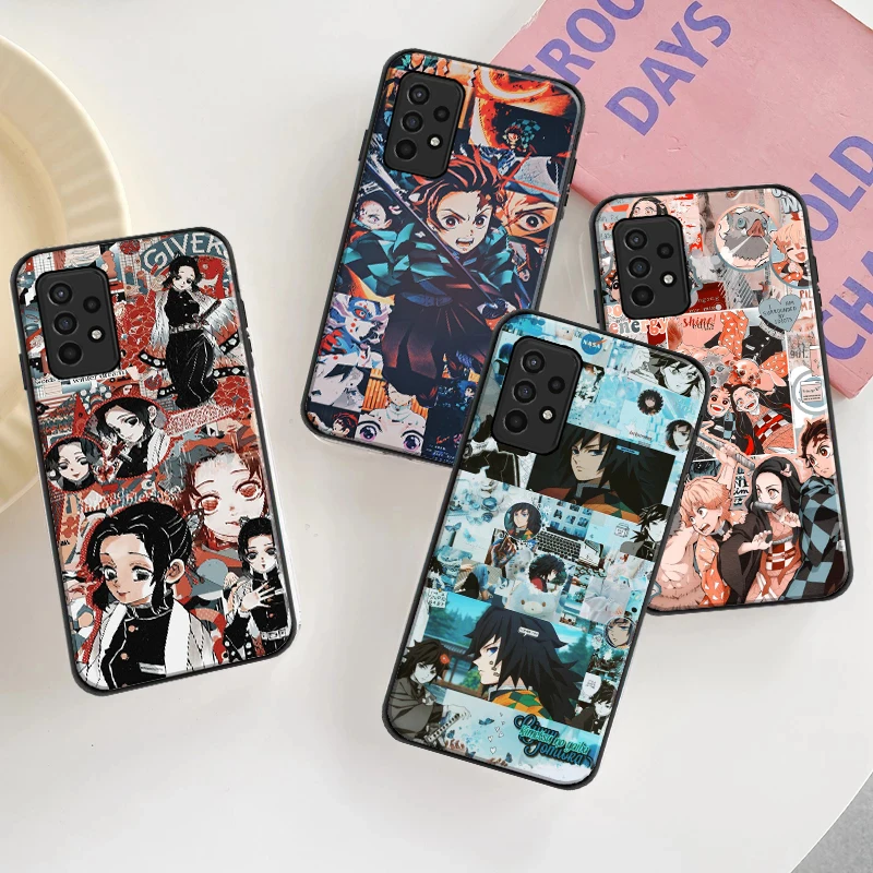 

Anime Demon Slayer TPU Phone Case For Samsung Galaxy A11 A21S A31 A32 A41 A42 A51 A52 A71 A72 Shell Black Cover Coque Capa