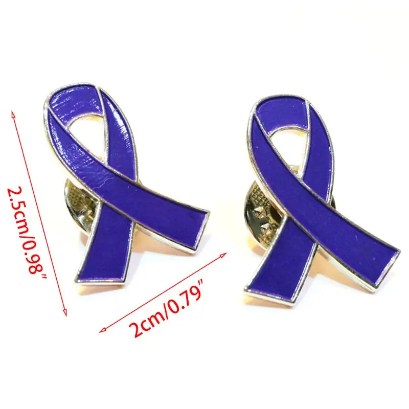 10 шт./компл. женские ювелирные изделия эмаль фиолетовой ленточкой брошь на