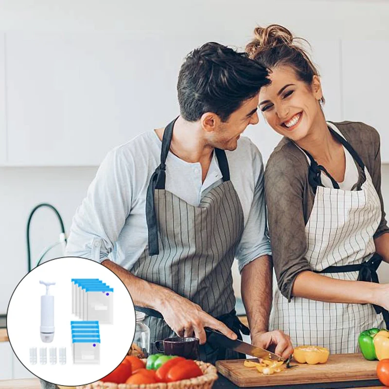 Вакуумные пакеты Sous Vide 15 упаковок многоразовые для хранения пищевых продуктов с 1