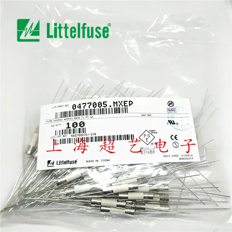 

Керамическая трубка с плавким предохранителем MXEP 5A 100 в 5*20 Lite, 10 ~ 0477005 шт., t5a задержка медленного плавления