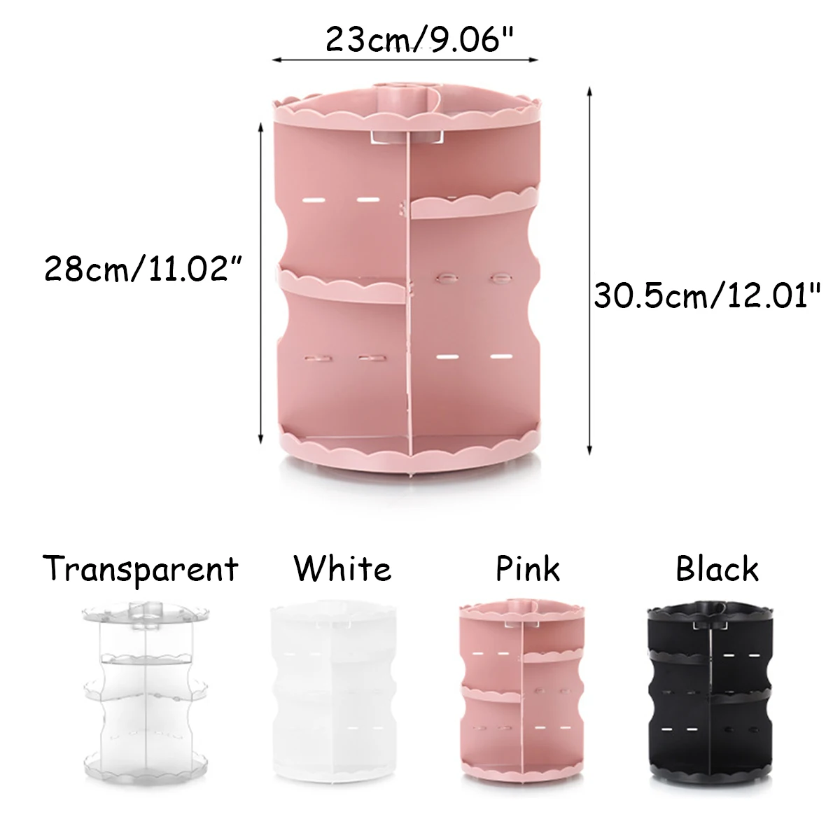 

360 Degree Rotating Cosmetic Storage Box Rotative Rack Makeup Organizer Cosmetics Storage Rack Fashion Crystal Display Stand