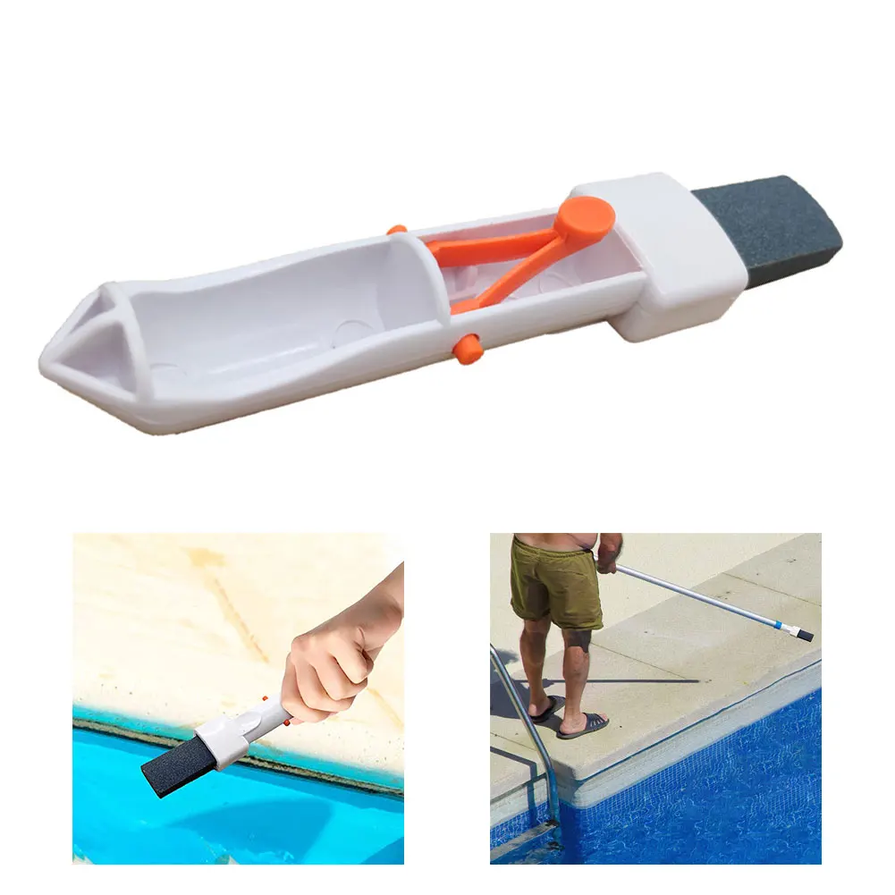 

Portable Pumice Cleaning Stone Brush With Handle Sturdy Hard Water Remover Cleaner Pumice Stone For Pool Bath Kitchen Gadgets