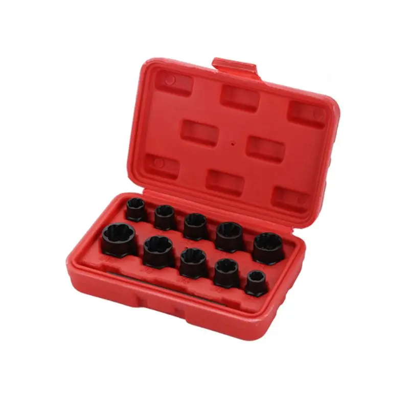 

11pcs Nut Removers Set Locking Wheel Bolt Extractor 9-19mm Socket Stud Remover