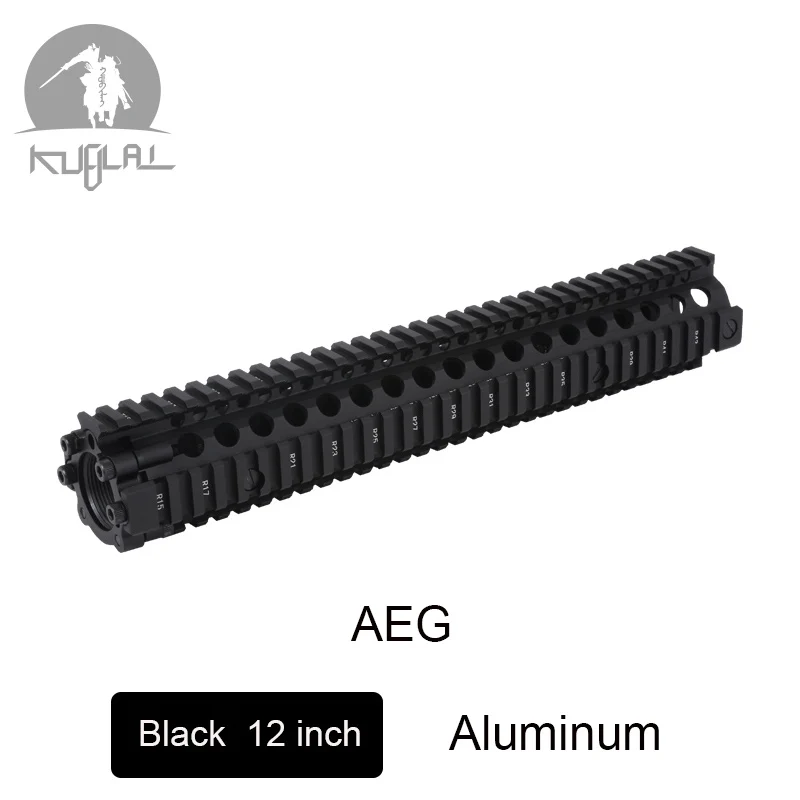 MK18 12 In Black AEG Алюминиевый жесткий слой анодированный MK18 RISII " 9" 1" страйкбол handguard черный CB тактический рельс для AEG GBB гель-бластер - Цвет: MK18 12 In Black AEG