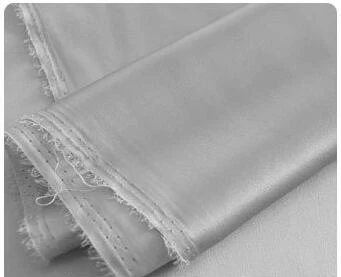 light grey Хорошая драпировка Тяжелый шелк атласная ткань для платья 114 см ширина 30 Momme Блестящий Мягкий Гладкий - Цвет: light grey