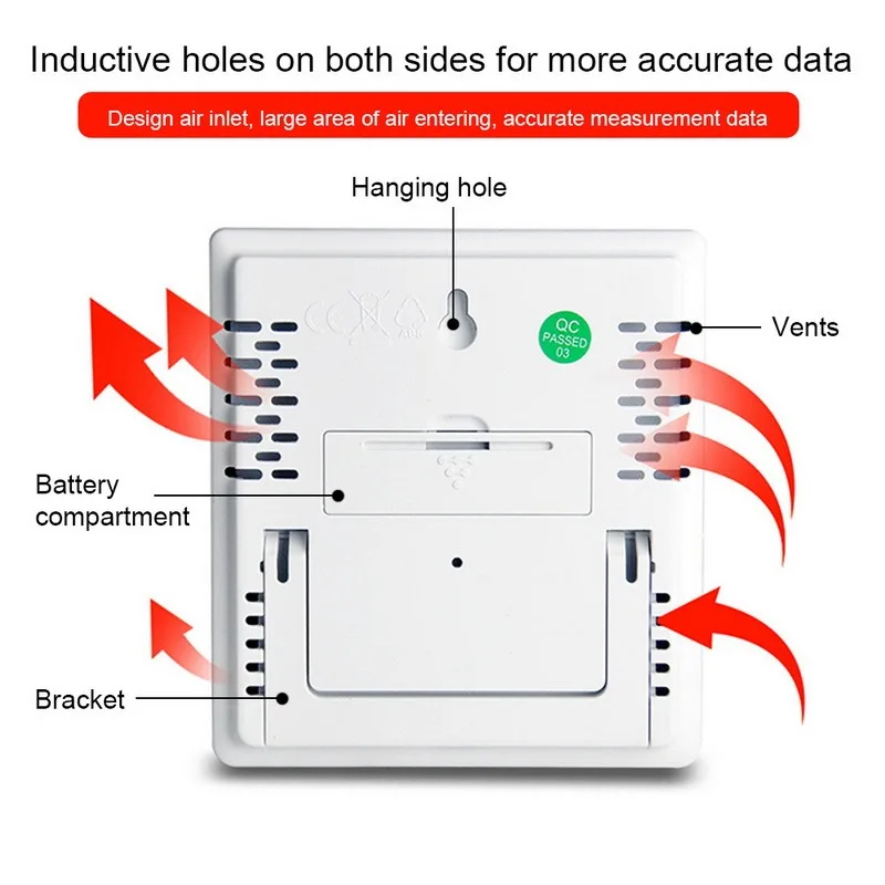 

Multifunction Electronic monitors Digital Display Quality Thermometer Hygrometer Temperature Humidity Function Indoor LCD