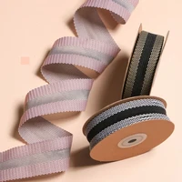 5yardslot striped weave ribbon for diy bow headwear materials cake gift box flowers packaging hat sewing decoration accessories