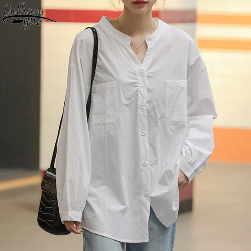 

Female Office Lady Tops Clothes Blusas Korean Style Plus Size Loose Long Sleeve Shirts Women's Shirt Chiffon Blouse 10065