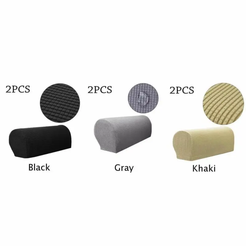2PCS Removable Arm Chair Protector Sofa Armchair Living Room Covers Stretch Couch Armrest Solid Cover | Дом и сад
