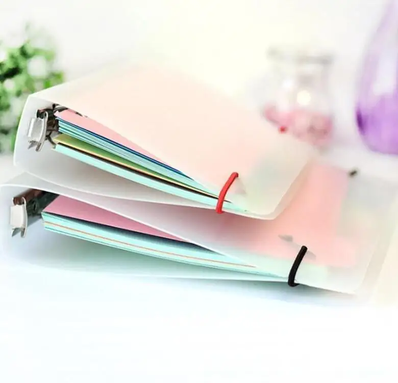 値段 40枚5色A6ルーズリーフページ内無地ノートリフィルスパイラルバインダープランナー内側フィラー論文 #191