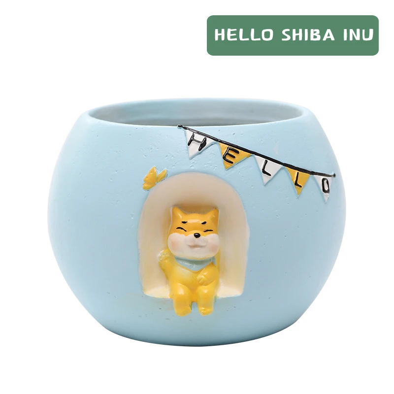 Креативный горшок с животными подставка для кактуса цветочный смарт-кашпо