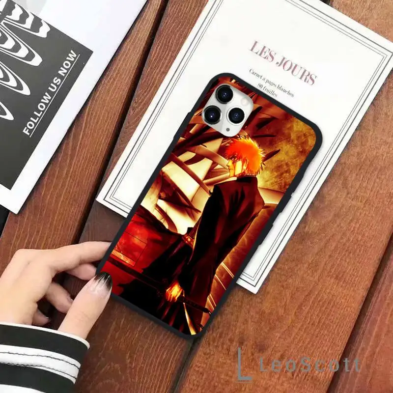 

anime bleach Ichigo Phone Case for iPhone 11 12 pro XS MAX 8 7 6 6S Plus X 5S SE 2020 XR Soft silicone