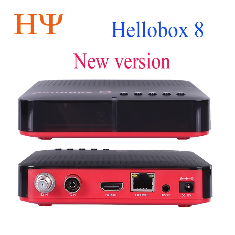 10 шт./лот оригинальный Hellobox 8 DVB S2 S2X T2 H.265 Встроенный Wi Fi Спутниковый ресивер