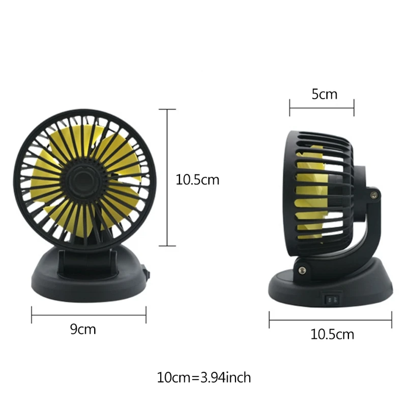 

Car Fan, Car Air Vent Clip Fan Rechargerable Battery Powered Fan Air Circulation Fan with High Airflow, 2 Speeds