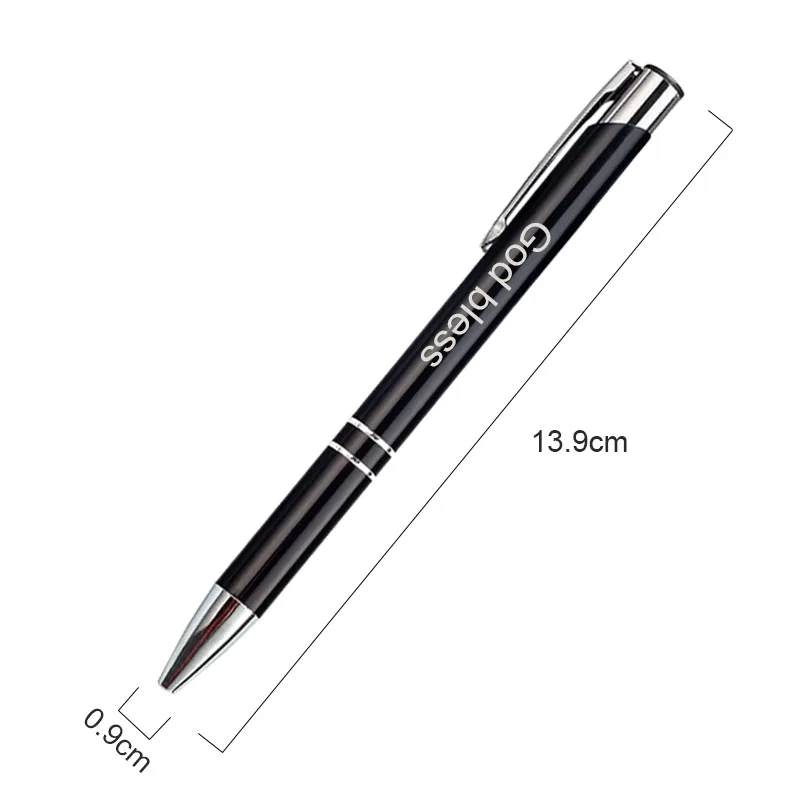 2pcs Custom Logo Black White Ballpoint Pens School Office Student Exam Signature Pens For Writing Stationery Supply Carve Names images - 6