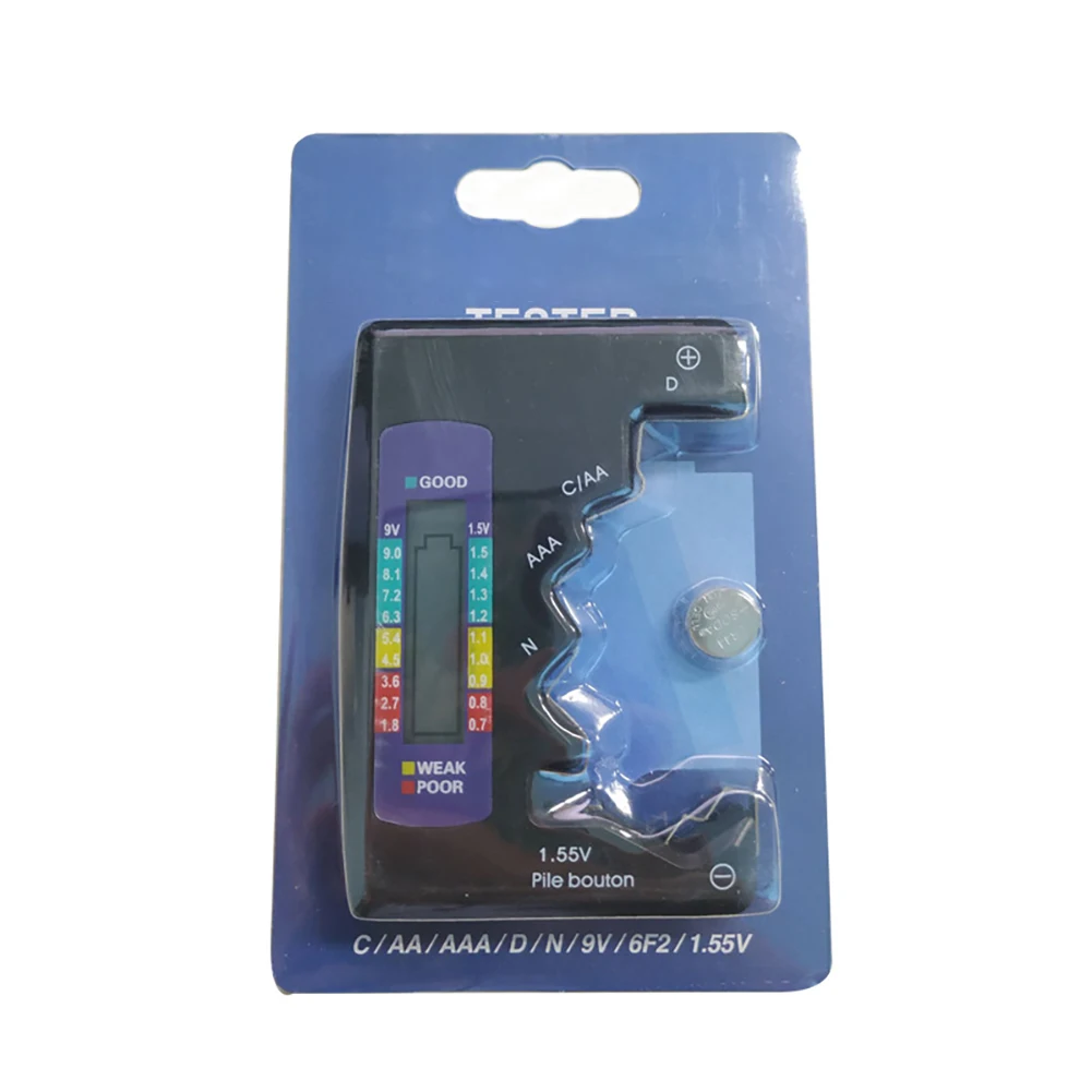 

Digital Battery Tester Universal Battery Tester LCD Display For AA5 AAA7N 1.5V 9V Button Cell Batteries Battery Tester Analyzer