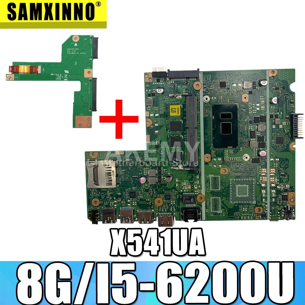 

New! Для Asus X541UA X541UAK X541UVK X541UJ X541UV F541U R541U материнская плата для ноутбука Материнская плата 8 Гб RAM I5-6200/6198U/I5-6198U
