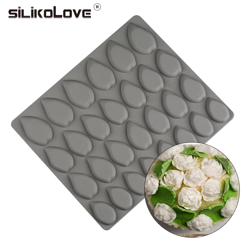 SILIKOLOVE 28 полостей листья фигурные силиконовые формы для мастики Кондитерские