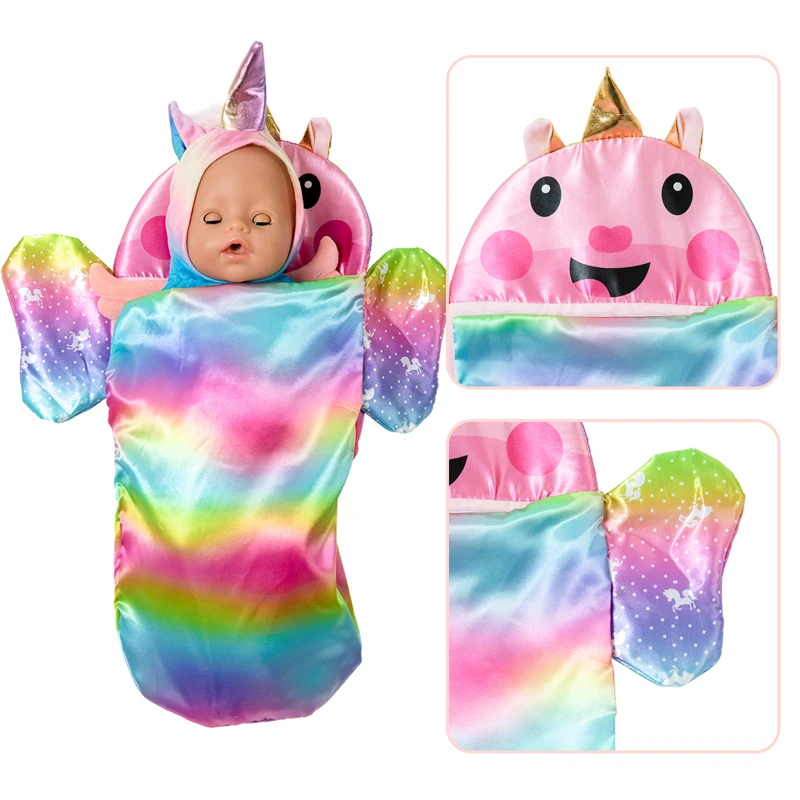 

17 Inch Baby Doll Sleeping Bag For 18" Girl Doll Clothes Toys Doll Feeding Accessories