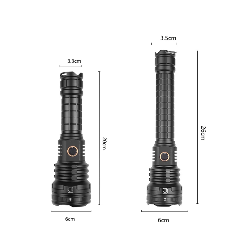 

Powerful LED Flashlight Zoom Torch Brightest USB Rechargeable Power Display Lamp By 18650 26650 Tactical Hand Light For Outdoor