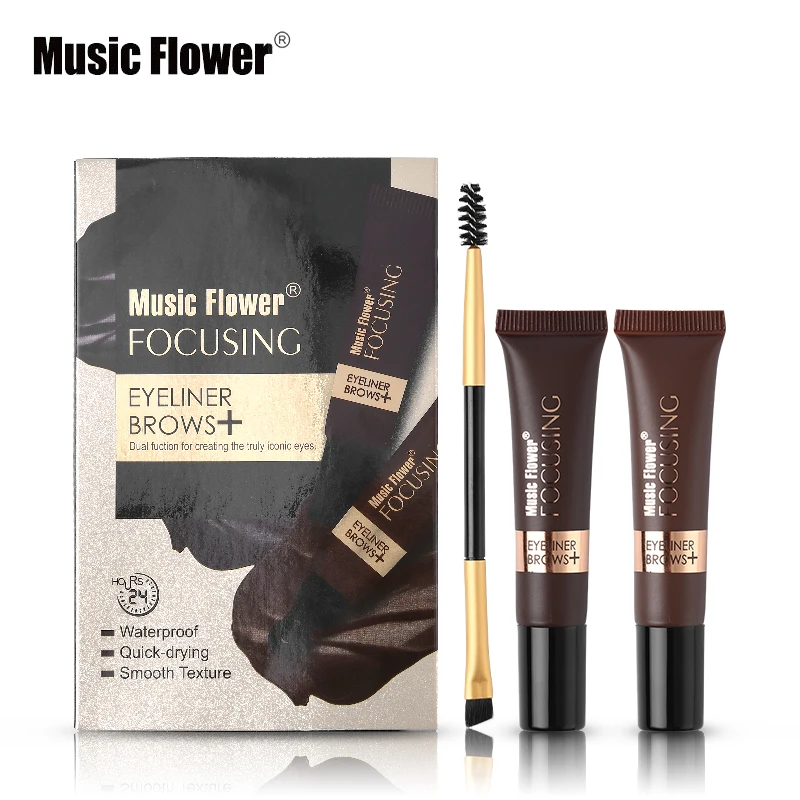 Музыкальная подводка для глаз и гелевый крем бровей водонепроницаемый 24 часовой