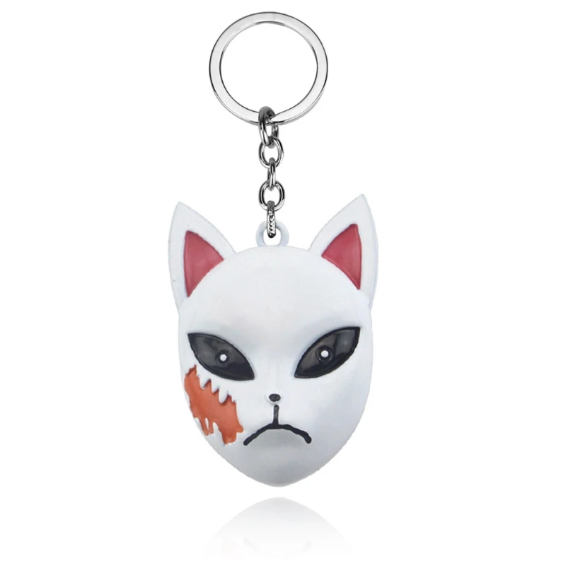 

Cute Kimetsu no Yaiba Fashion Novelty Keychain Anime Manga Series Metal Sabito Tanjirou's Mask Keychain Fashion Jewelry
